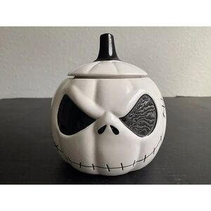 Disney The Nightmare Before Christmas Jack Skellington White Pumpkin Cookie Jar
